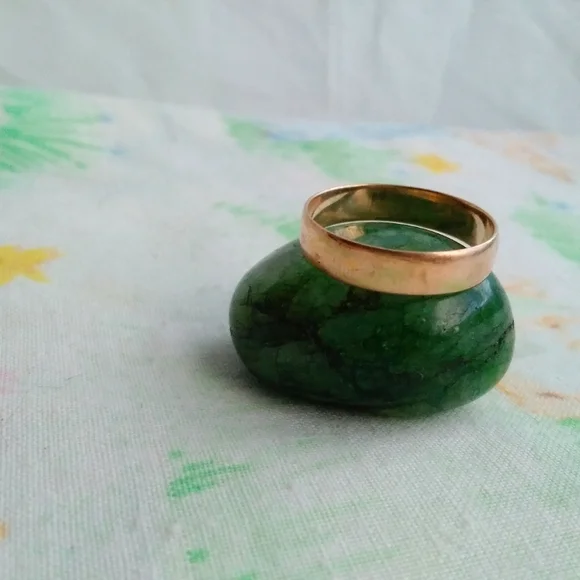 🌙14k Gold Ring Wedding Band - Picture 3 of 8